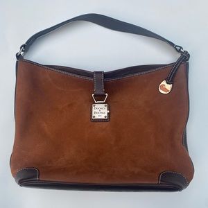 Dooney & Bourke Hobo Suede Buckle Lock Bag